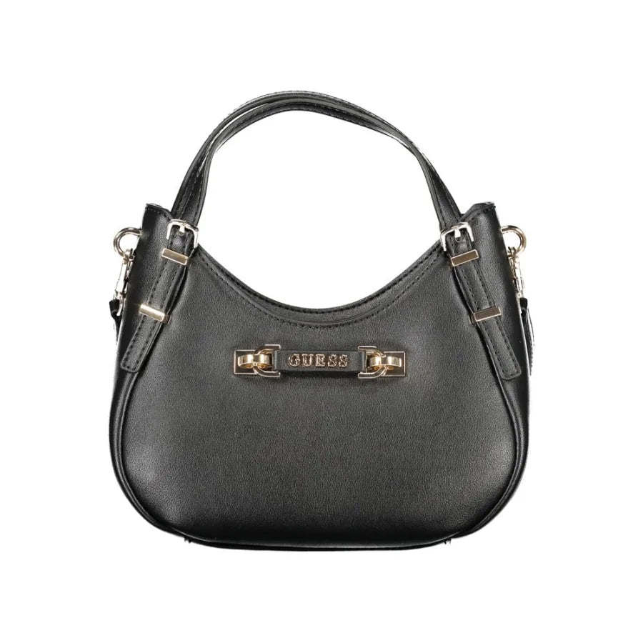 Guess Jeans Nero Poliuretano Women Handbag