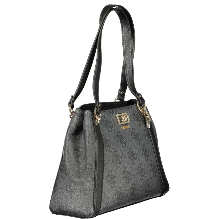 Guess Jeans Nero Poliuretano Women Handbag