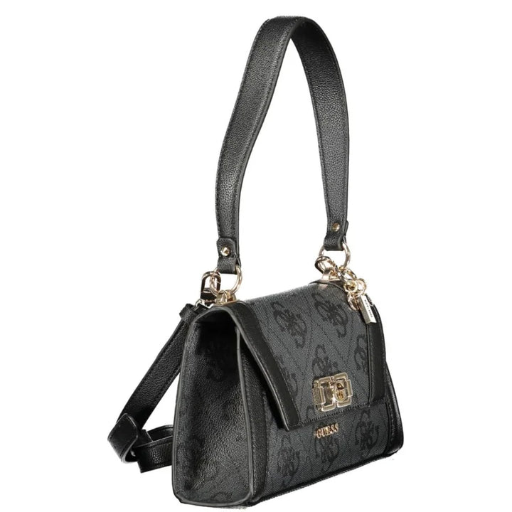 Guess Jeans Nero Poliuretano Women Shoulder Bag