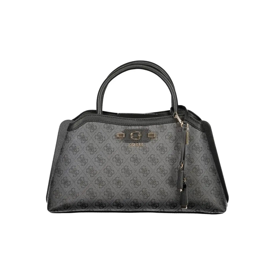 Guess Jeans Nero Poliuretano Women’s Bag with Handles and Adjustable Strap