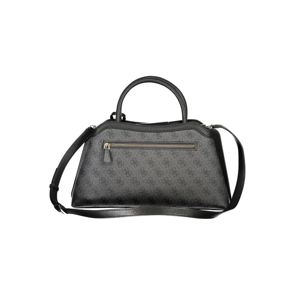 Guess Jeans Nero Poliuretano Women’s Bag with Handles and Adjustable Strap