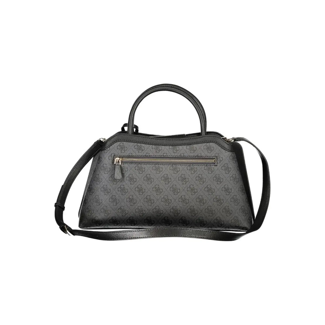 Guess Jeans Nero Poliuretano Women’s Bag with Handles and Adjustable Strap