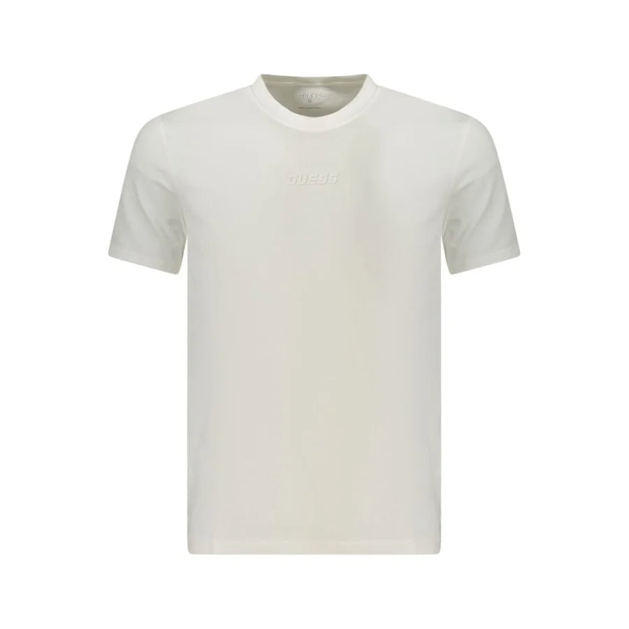 Guess Jeans White Cotton Men T-Shirt
