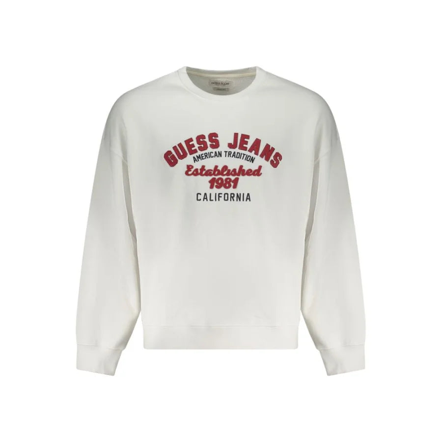 Guess Jeans White Cotton Men’s Sweatshirt