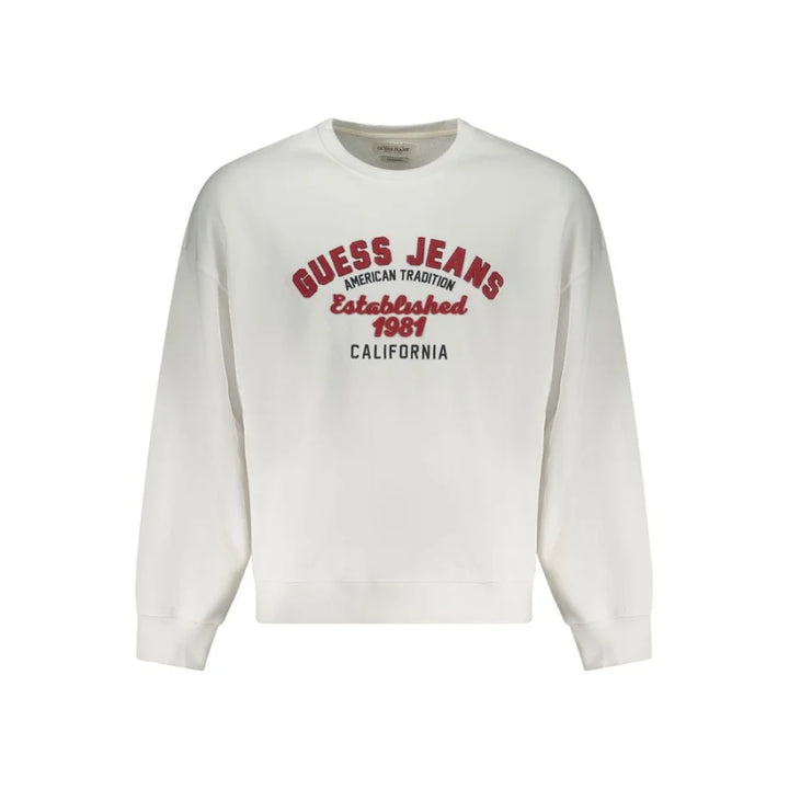 Guess Jeans White Cotton Men’s Sweatshirt