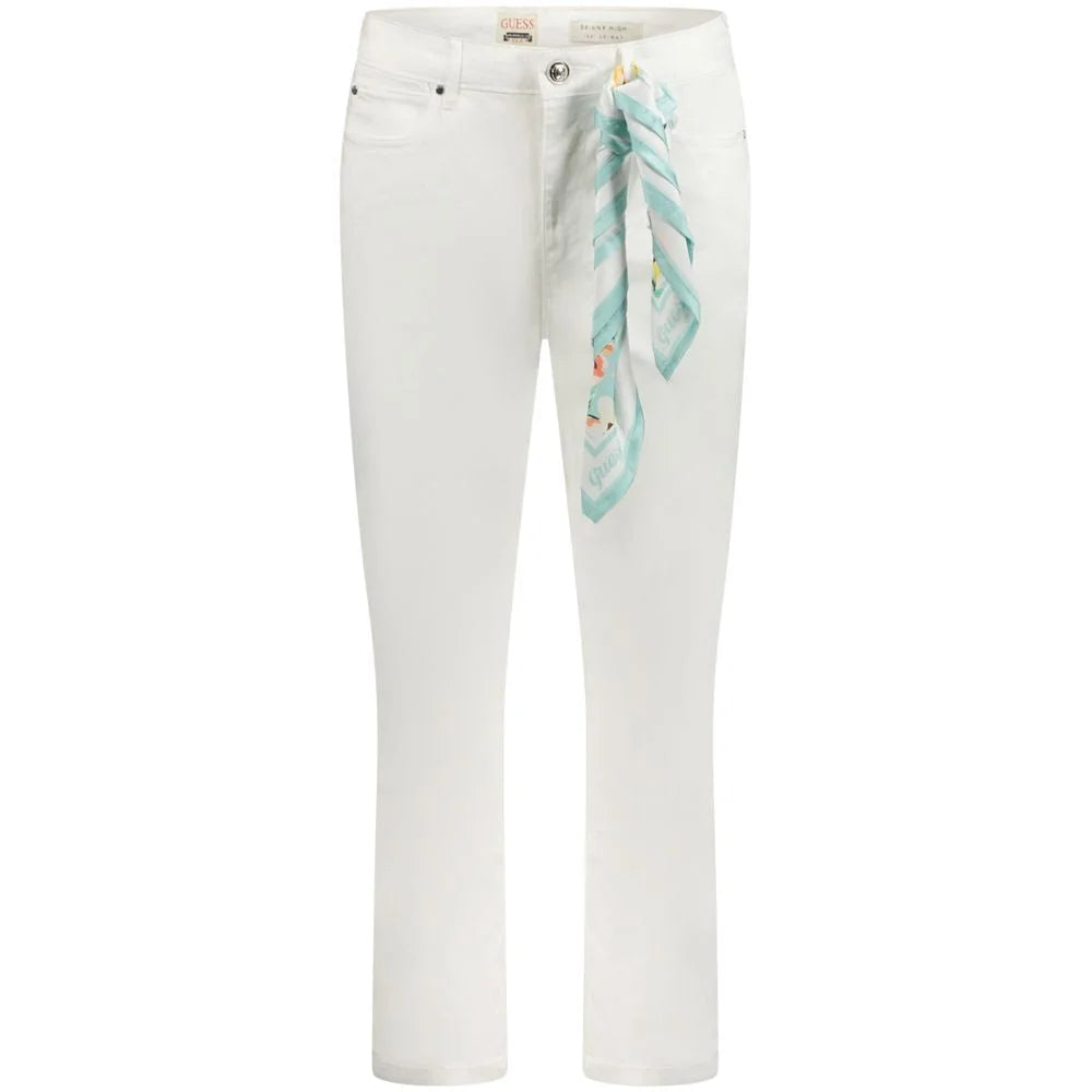 Guess Jeans White High Rise Skinny for a Chic Seamless Silhouette