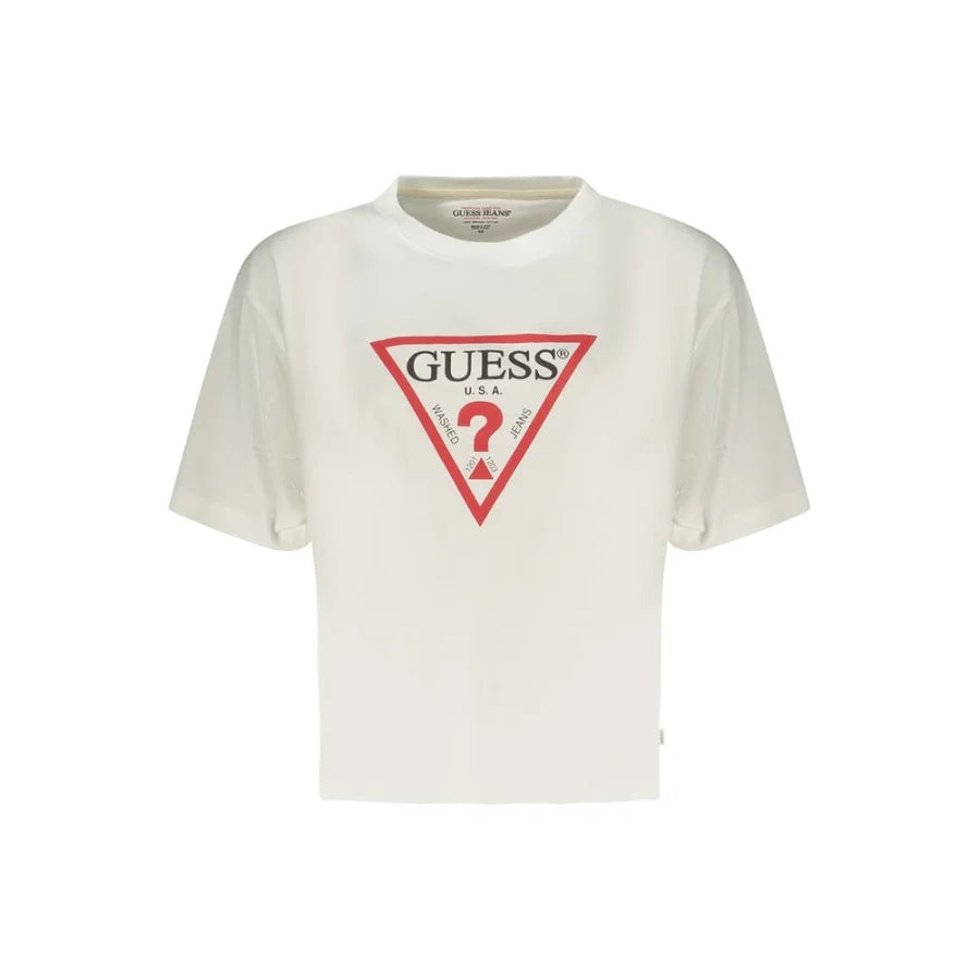 Guess Jeans White Organic Cotton Women T-Shirt