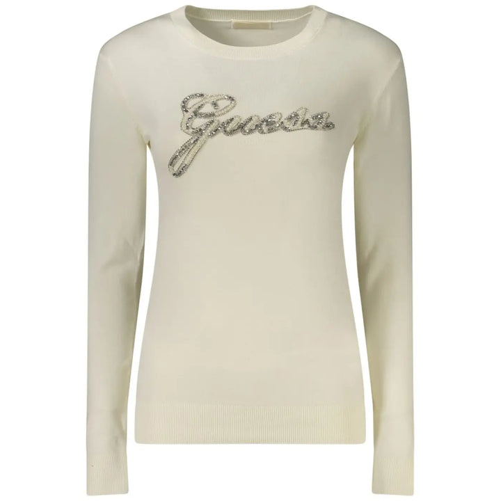 Guess Jeans White Viscose Womens Sweater