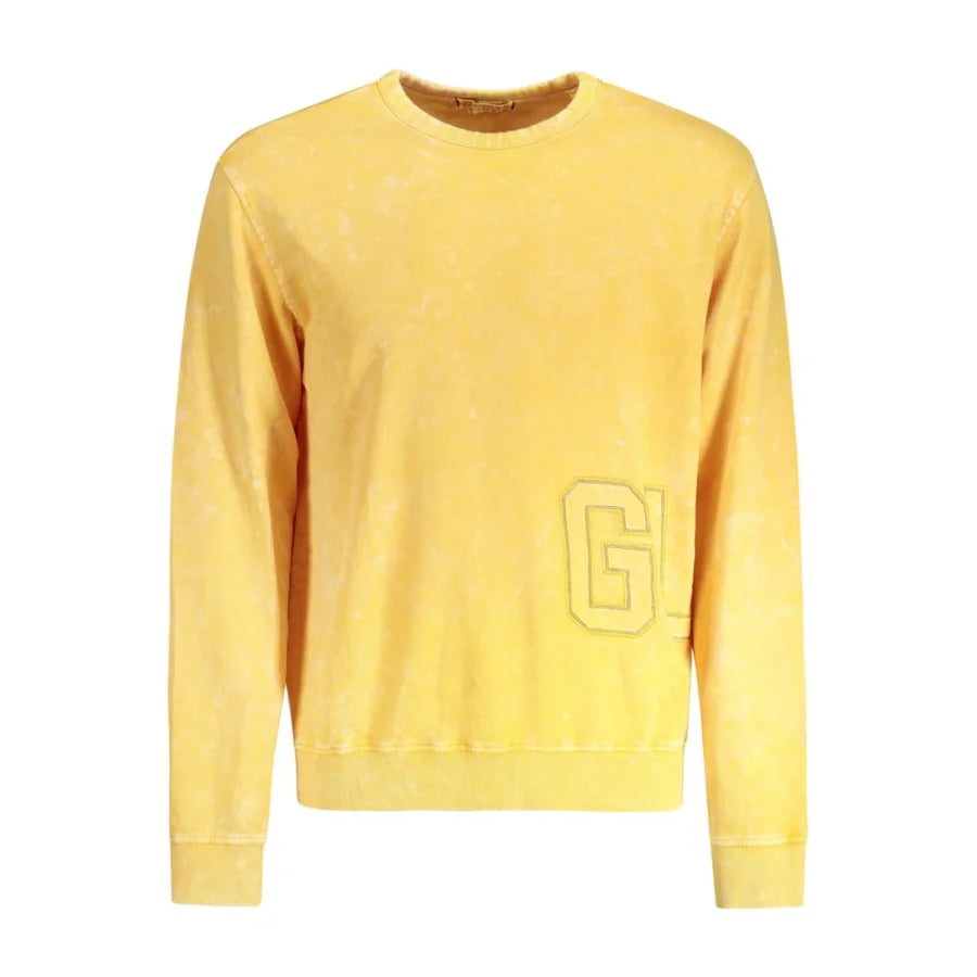 Guess Jeans Yellow Cotton Men Sweatshirt