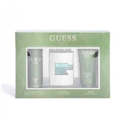 Guess Man 3 Piece Gift Set with Eau De Toilette Deodorant and Shower Gel Men’s Sets