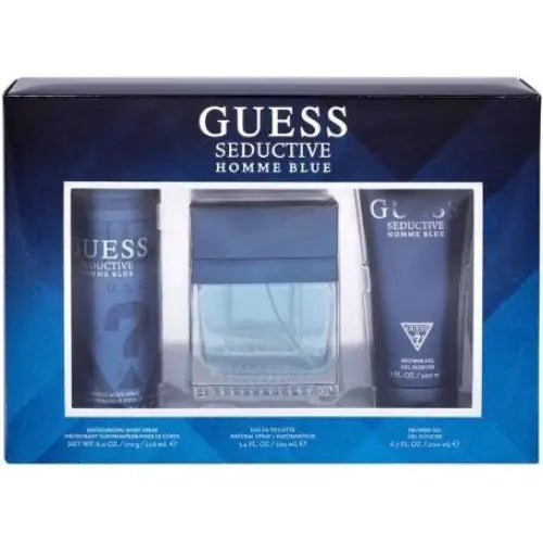 Unleash Oceanic Charm with the Guess Seductive Homme Blue Gift Set Men’s Sets