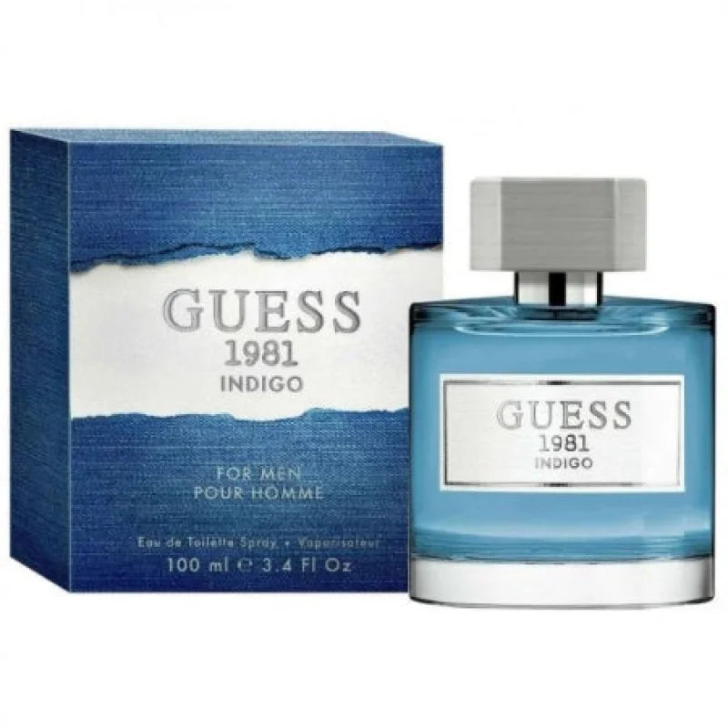 Guess Men’s Cologne - Unleash Your Edge Indigo Eau With Vibrant Woods Roasted Tonka Beans