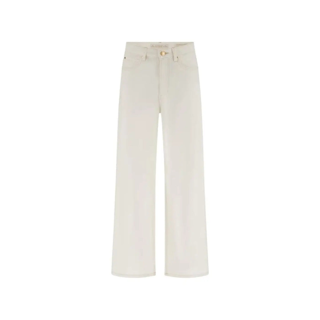 Guess White Cotton Casual Pants