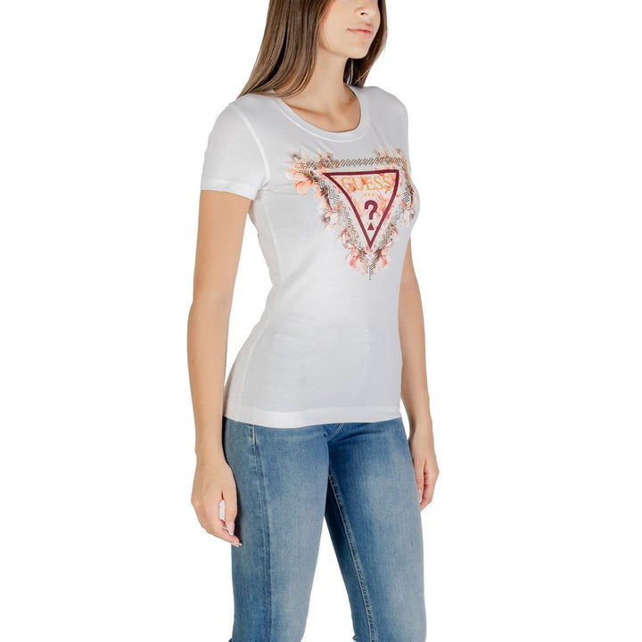 Guess - White Cotton T-Shirt