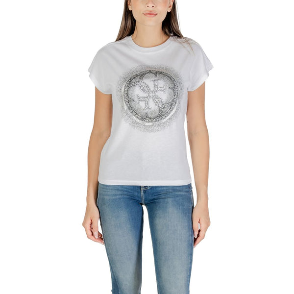 Guess - White Cotton T-Shirt