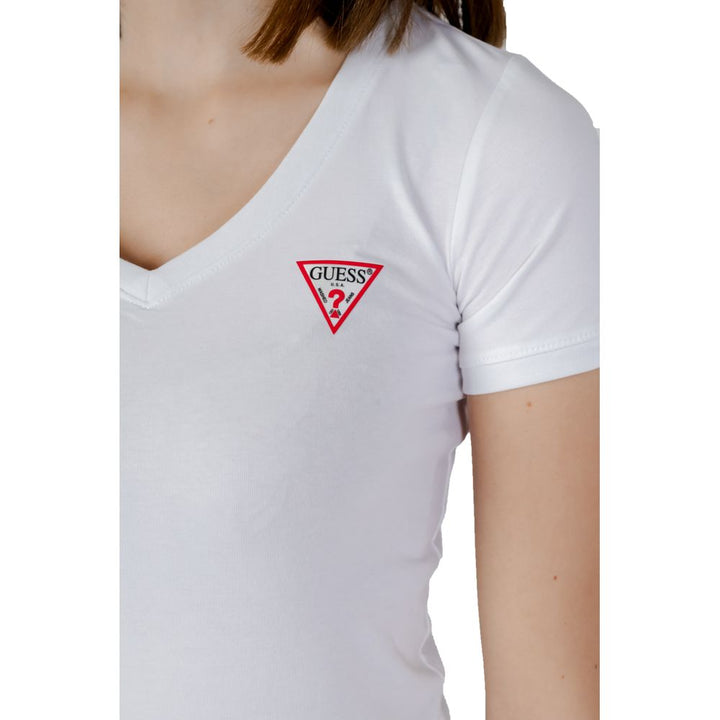 Guess - White Cotton T-Shirt