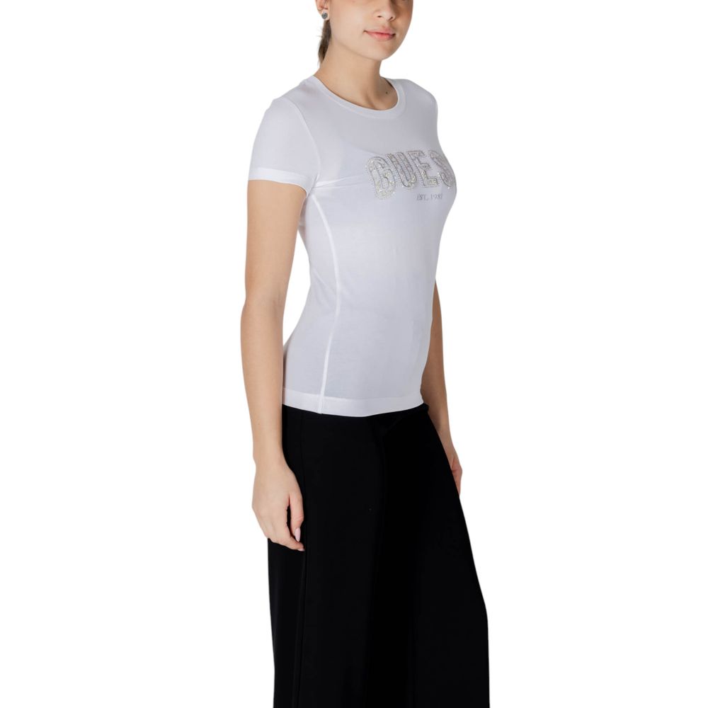 Guess - White Cotton T-Shirt
