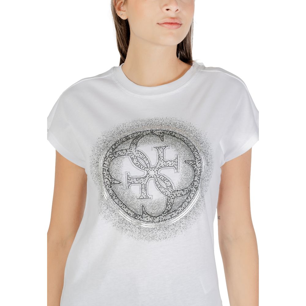 Guess - White Cotton T-Shirt