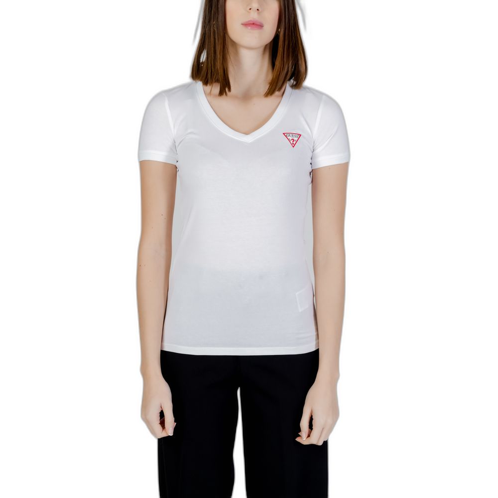 Guess - White Cotton T-Shirt