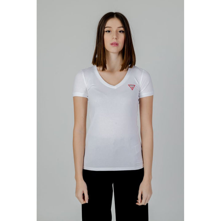 Guess - White Cotton T-Shirt