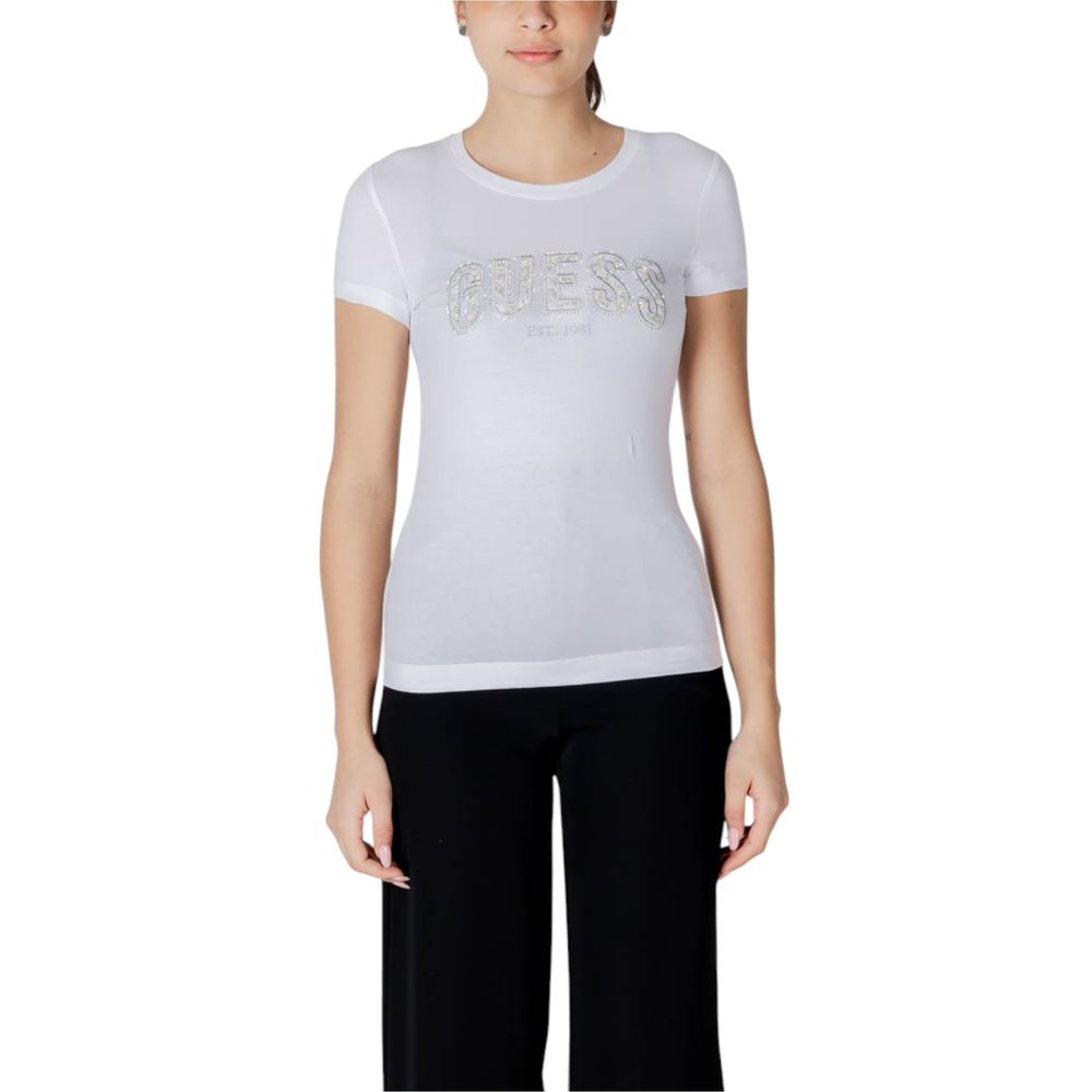 Guess - White Cotton T-Shirt