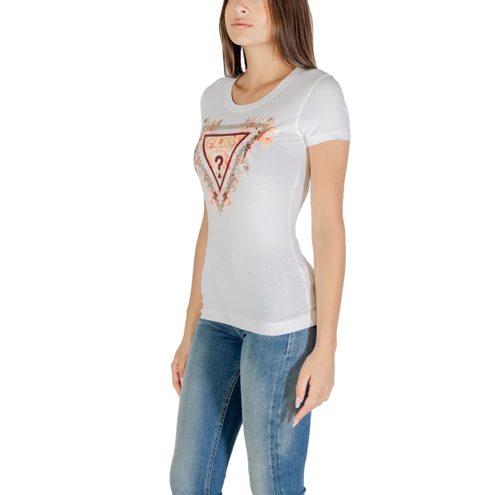 Guess - White Cotton T-Shirt