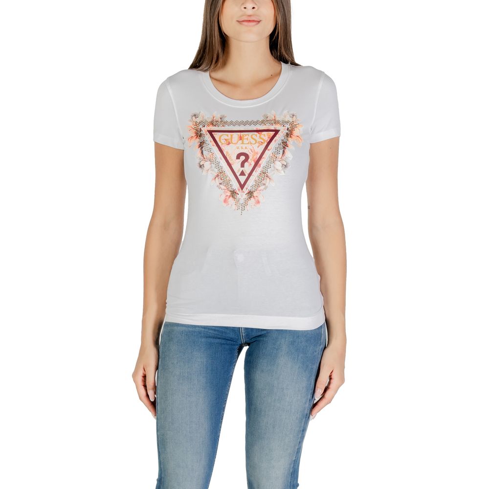 Guess - White Cotton T-Shirt