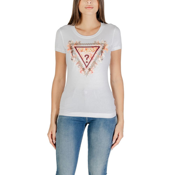 Guess - White Cotton T-Shirt