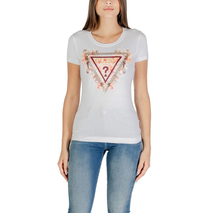 Guess - White Cotton T-Shirt