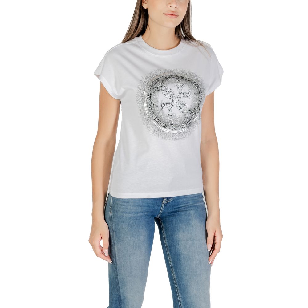 Guess - White Cotton T-Shirt
