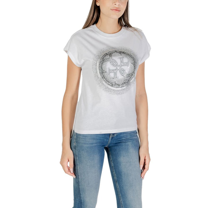 Guess - White Cotton T-Shirt