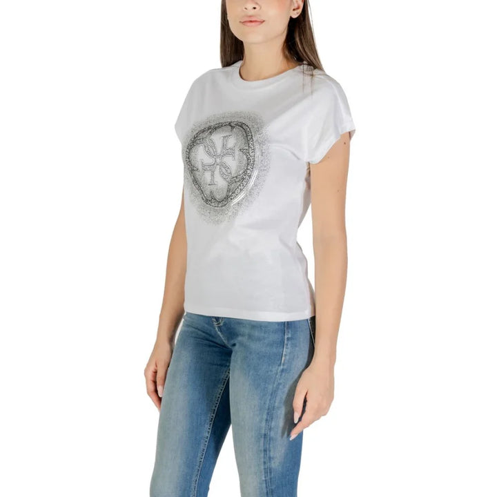 Guess White Cotton T-Shirt