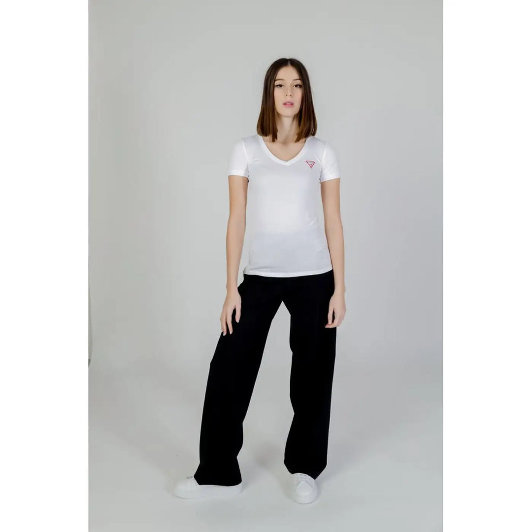 Guess White Cotton T-Shirt