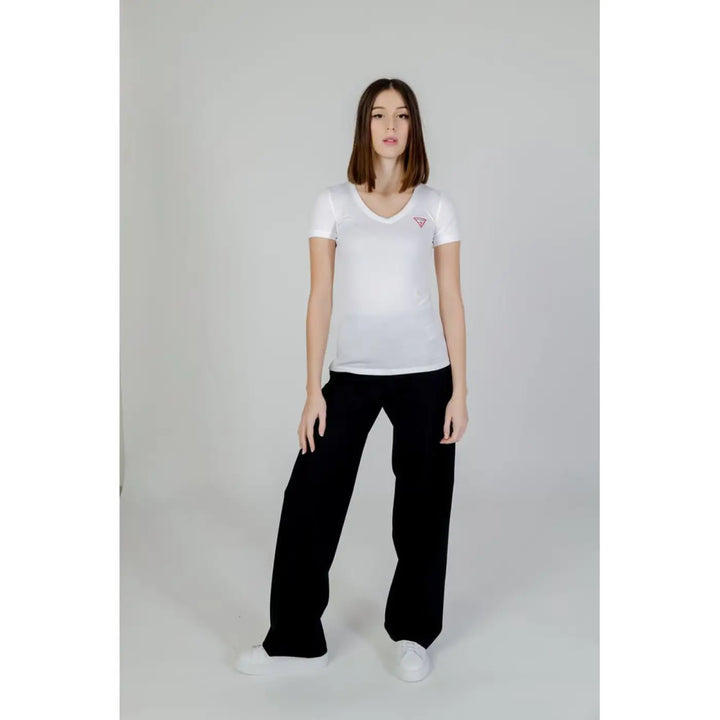 Guess White Cotton T-Shirt