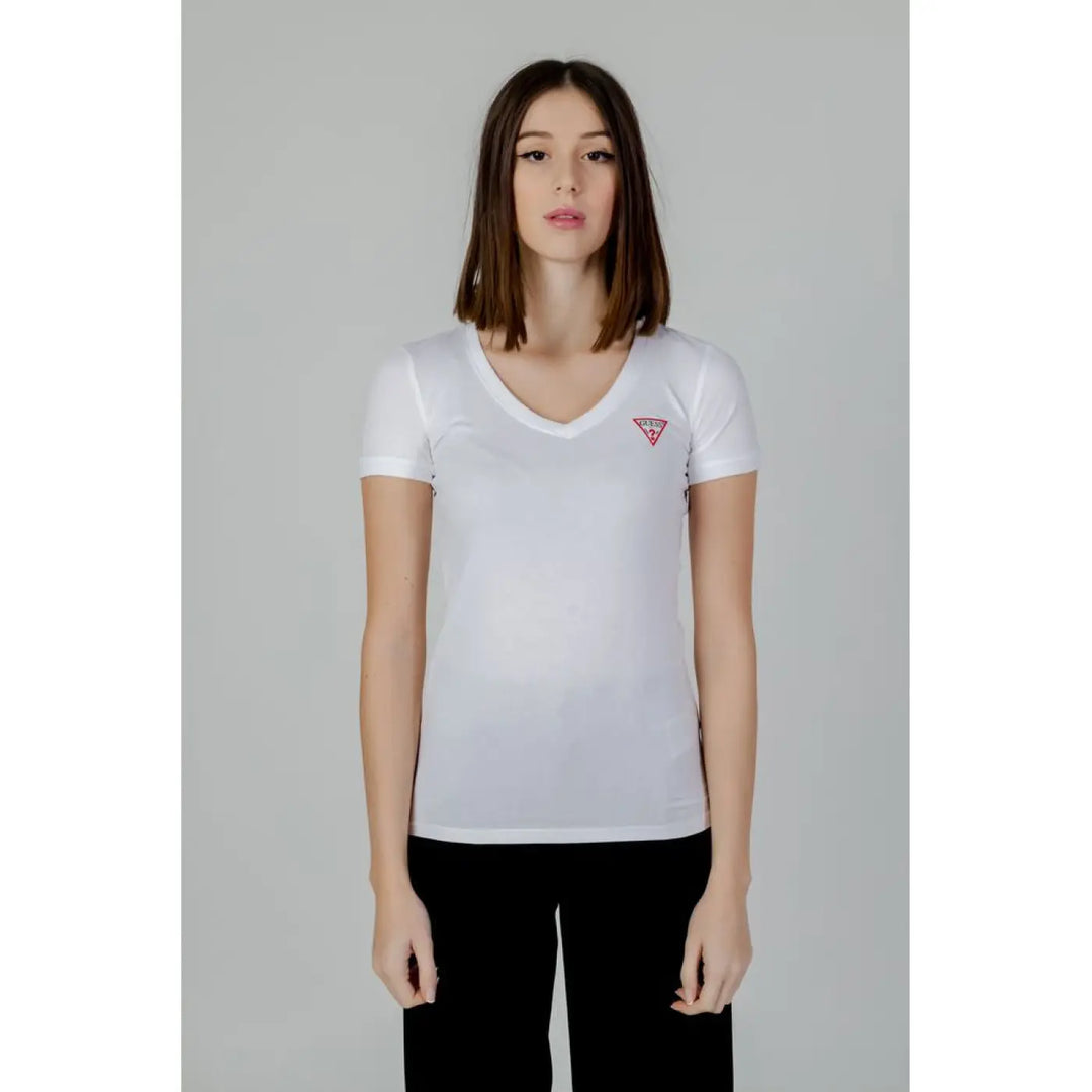 Guess White Cotton T-Shirt