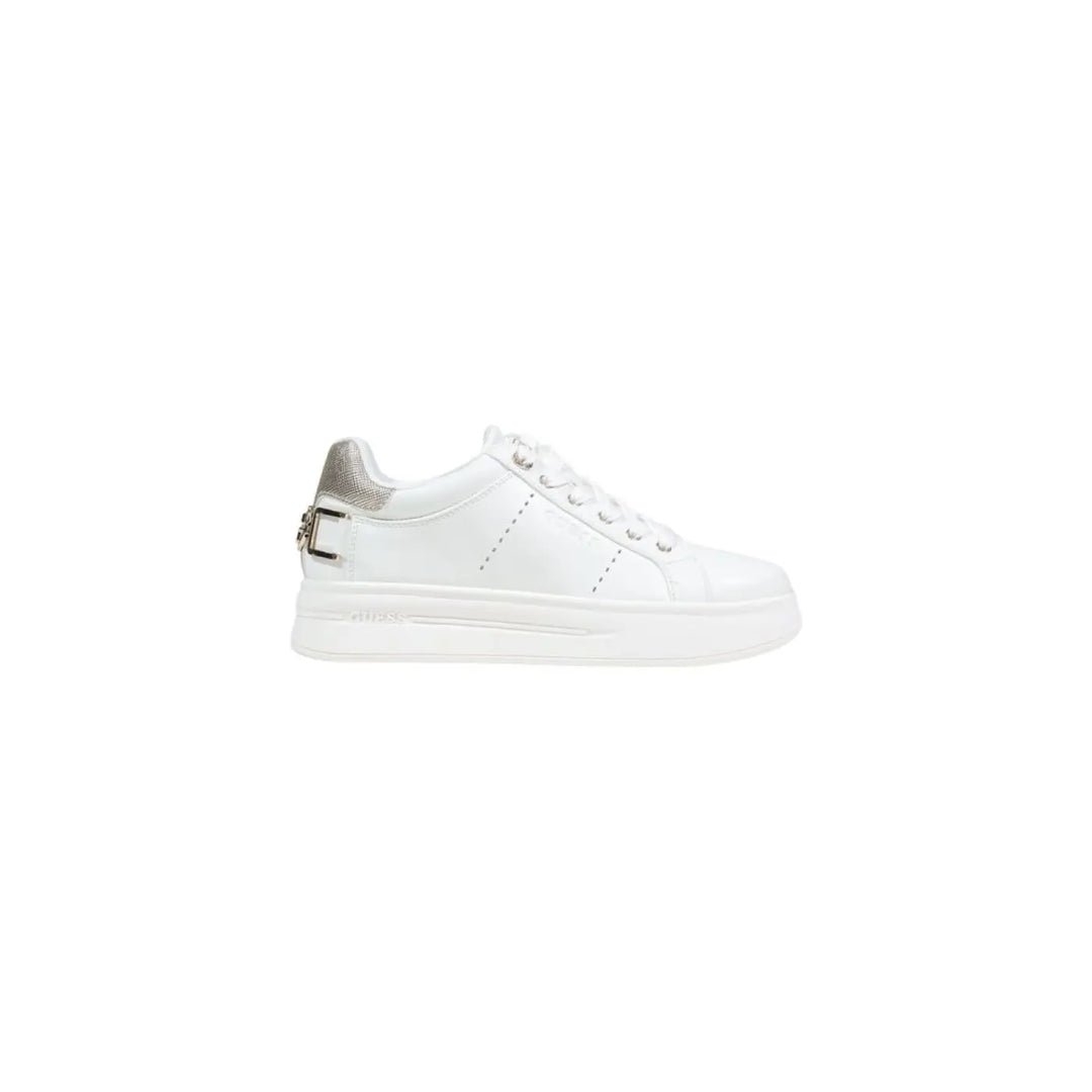 Guess White Polyethylene Platform Sneakers