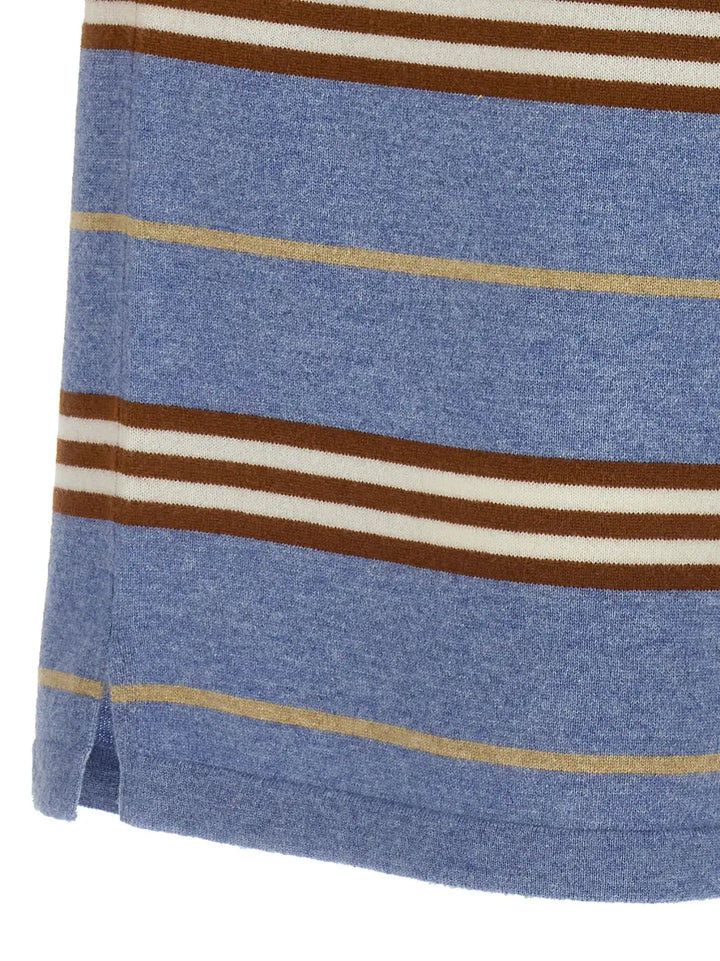 Guest in Residence Blue Cashmere Polo Shirt