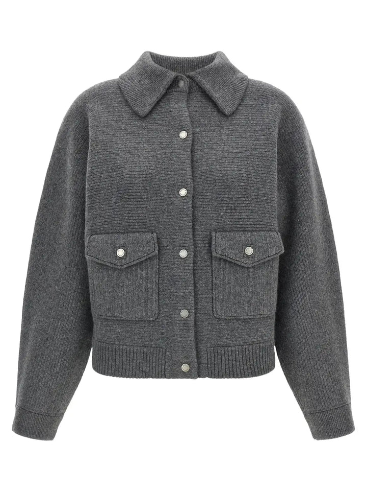 Guest in Residence Gray Wool Bomber