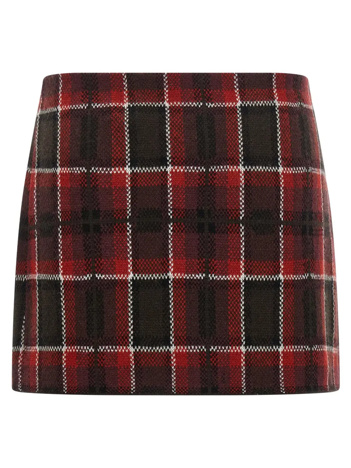 Guest in Residence Red Wool Long Skirt