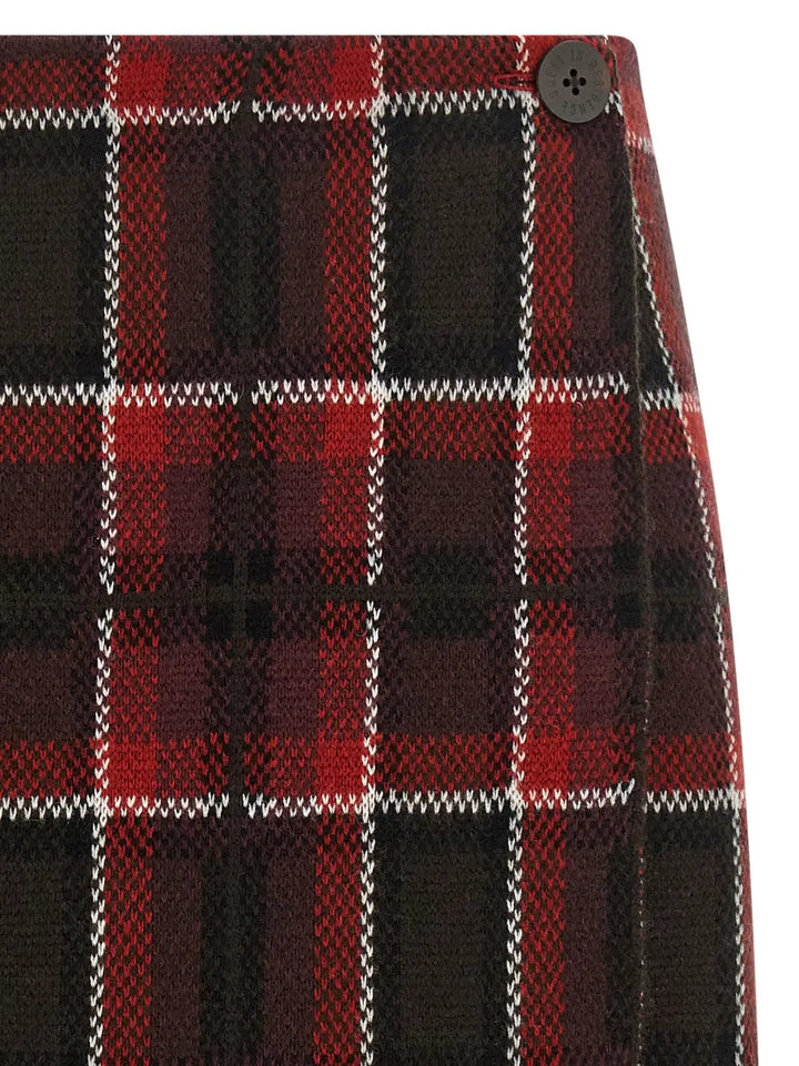 Guest in Residence Red Wool Long Skirt