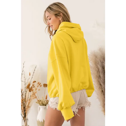 Discover the Trendy Half-Zip Drop Shoulder Hoodie You Can’t Resist Clothing Tops Trendsi