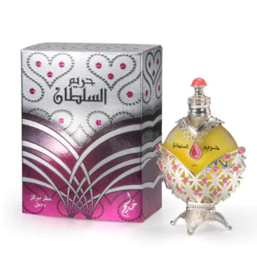 Hareem Al Sultan Silver Concentrated Perfume Oil for Unisex Luxury Scent Fragrance Khadlaj