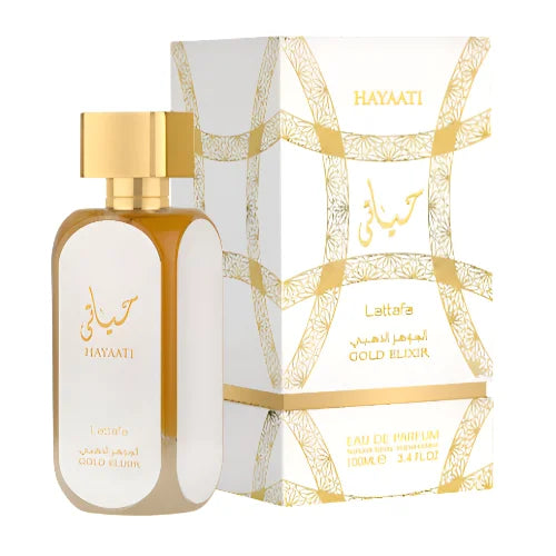 Hayaati Gold Elixir Unisex Fragrance with Lush Fruity and Rosehip Notes Lattafa