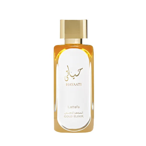 Hayaati Gold Elixir Unisex Fragrance with Lush Fruity and Rosehip Notes Lattafa