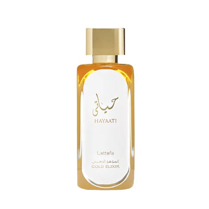 Hayaati Gold Elixir Unisex Fragrance with Lush Fruity and Rosehip Notes Lattafa