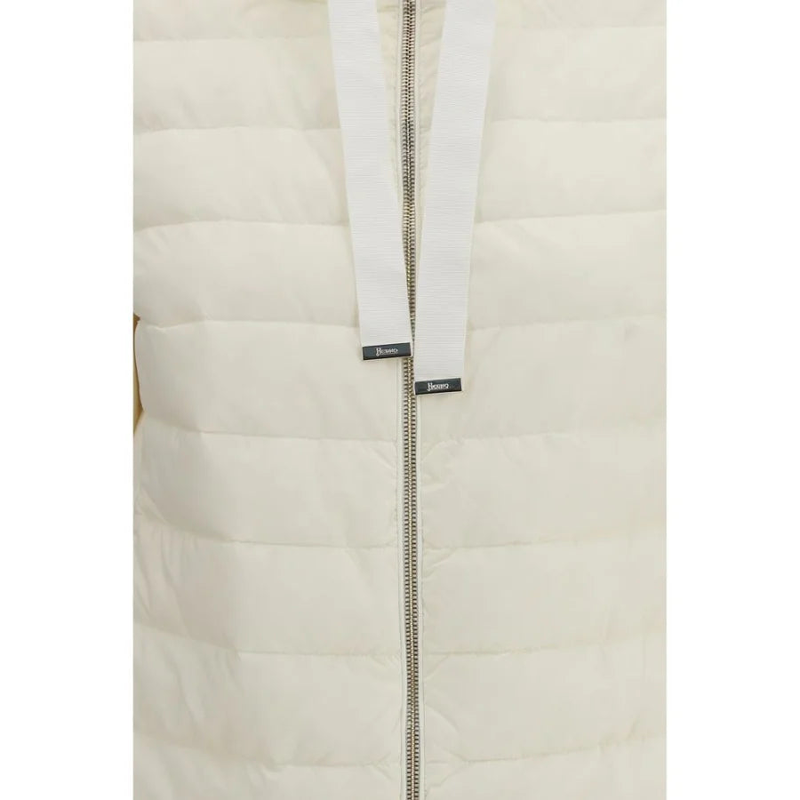 Herno Beige Polyester Biker Jacket