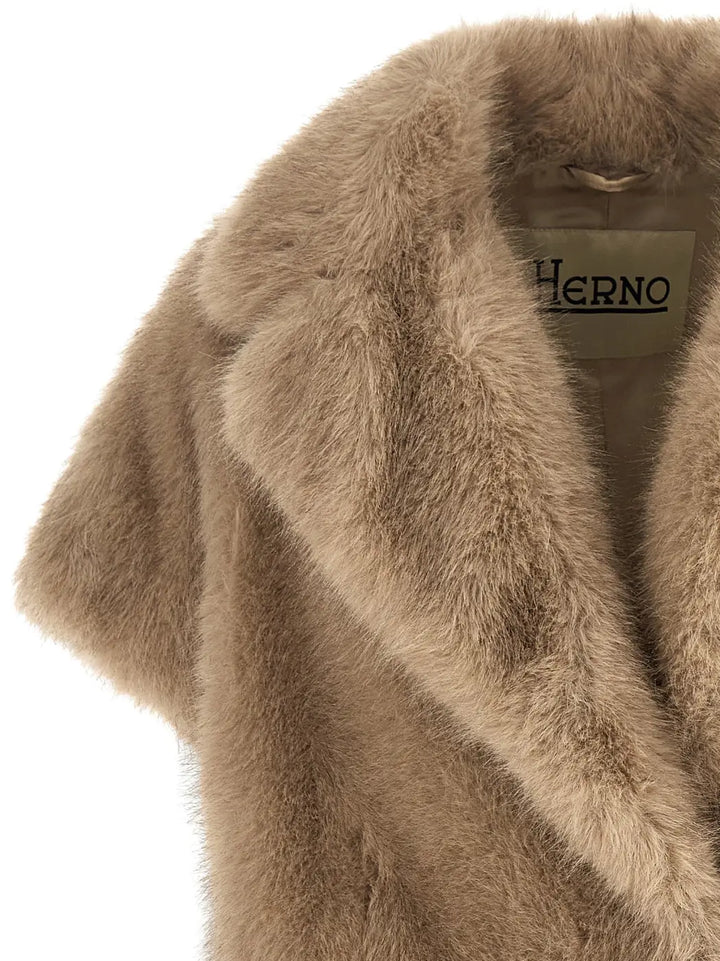 Herno Beige Polyester Coat