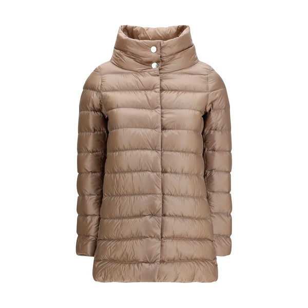 Herno Puffer Jackets - Beige Polyester Full-Length Jacket