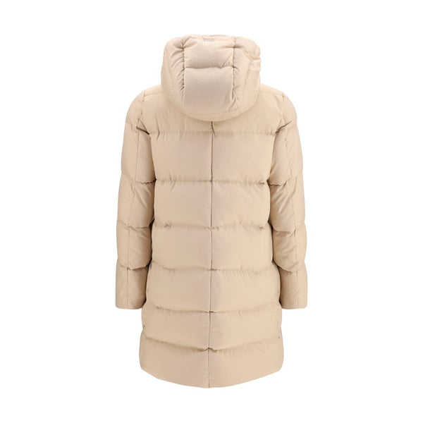 Herno Puffer Jackets - Beige Polyester Full-Length Jacket