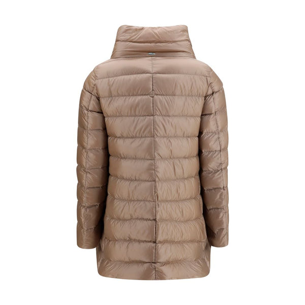 Herno Puffer Jackets - Beige Polyester Full-Length Jacket